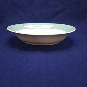 Ikea Blue Band White 10 Inch Oval Vegetable Bowl